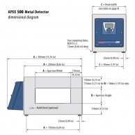 Metalo detektorius Apex 500-dimensijos