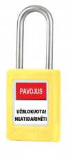 Saugos spynos mod. S33, raktai be fiksatoriaus, korpusas iš kompozito, lankelis nerūdijančio plieno