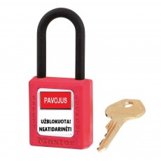 Saugos spynos, mod. 410, raktas su fiksatoriumi, 6mm grūdinto plieninis lankelis
