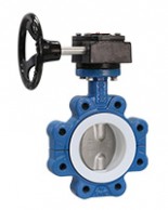 TECFLON_peteliškinės_sklendės_sriegtomis_ausimis_VP4649R_su_PTFE_įklotu_ir_rankračiu