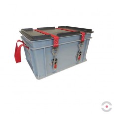 Premium S-BOX-1, 28 L plastikinis transportavimo konteineris ličio baterijoms, fiksuotas krepšelis