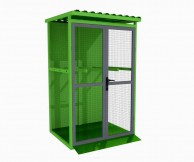 12x50L techninių dujų balionų saugykla, su rampa, žalios spalvos 04