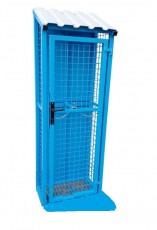 2x50L techninių dujų balionų saugykla, su rampa, mėlynos spalvos