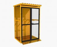 12x50L techninių dujų balionų saugykla, su rampa, geltonoss spalvos 03