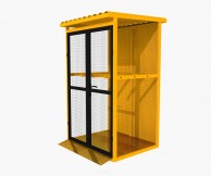 8x50L techninių dujų balionų saugykla, su rampa, geltonos spalvos 02
