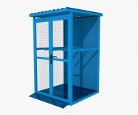 16x50L techninių dujų balionų saugykla, su rampa, rmėlynos spalvos 03