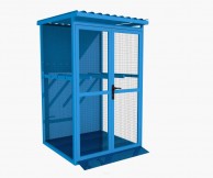 16x50L techninių dujų balionų saugykla, su rampa, rmėlynos spalvos 02