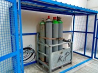 36x50L techninių dujų balionų saugykla, be rampos,mėlynos spalvos 0