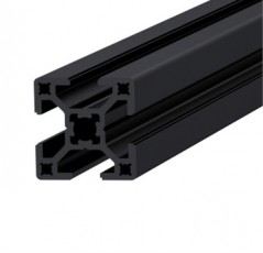 Ypatingai lengvas juodai anodizuotas 30x30 profilis