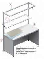 Darbo stalas iš aliuminio profulių 04