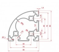 Sferinis aliuminis profilis 80x80 mm 02