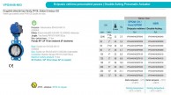 VPG4448-N03 drugelinė sklendė lygiomis ausimis su dvipuse pneumatine pavara modeliai