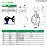 VPG4449-08 drugelinės sklendės iš kaliojo ketus su disku iš nerūdijančio plieno  ir mechaniniu reduktoriumi 02