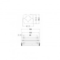 100mm ilgio linijinis slankiklis ant Ø38 mm vamzdinio aliuminio profilio 02
