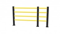 Lankstus d-flexx saugos barjeras DELTA, 4 skersinių, 1200 mm aukščio