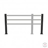 Lankstus barjerinis elementas d-flexx DELTA, galinis stulpas 3 sijoms, 1 vnt
