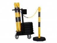 KPS-TG-2-GS transportinis vežimėlis su geltonai -juodais stulpeliais 02