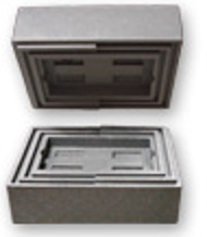 Thermo insulating foam boxes of medicines