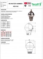 AB6142 Nerūdijančio plieno AISI 316 hidrosmūgio slopintuvas PN12-duomenys