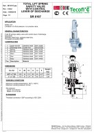 SR6167 Nerūdijančio plienoapsauginis vožtuvas srieginiais galais su spyruokle, PN40-duomenys