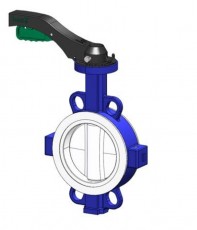 VP4449RA-02PTFE TECFLON peteliškinės sklendės su PTFE įklotu ir rankena
