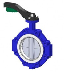 TECFLON peteliškinės sklendės su PTFE įklotu