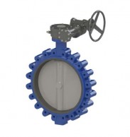 VP4638-084 peteliškinė sklendė sriegtomis ausimis, kaliojo ketaus korpusu su rankine pavarų dėže