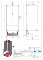 1100-451 avarinis dušas su platforma ir kabina-eskizas