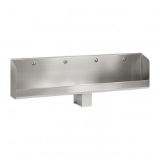 SLPN 05E Nerūdijančio plieno 2400 mm pisuaro lovelis su 4 integruotais infraraudonųjų spindulių praplovimo įrenginiais, 24 V DC