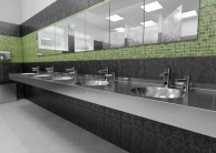 SLUN 20P Nerūdijančio plieno trijų dubenų sieninė kriauklė su prijuoste 01