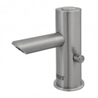 SLU 92NPD Pjezo nerūdijančio plieno praustuvo maišytuvas, ilgesnis snapelis, temperatūra reguliojama maišytuvu, 24 V DC