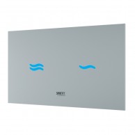 SLW 30A Elektroninis jutiklinio tualeto vandens nuleidimo įrenginys, stiklo spalva REF 9003 balta, foninis apšvietimas mėlynas, 24 V DC