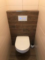 SLW 30A Elektroninis jutiklinio tualeto vandens nuleidimo įrenginys, stiklo spalva REF 9003 balta, foninis apšvietimas mėlynas, 24 V DC 03