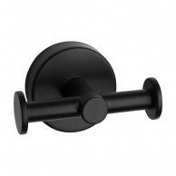 SLZD 04N Nerūdijančio plieno pakaba su dviem kabliukais, juoda matinė apdaila