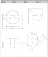 SLZD 04 Nerūdijančio plieno pakaba su dviem kabliukais, poliruota apdaila 02