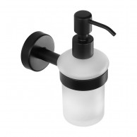 SLZD 14N Nerūdijančio plieno-stiklo dozatorius skystam muilui, juoda matinė apdaila