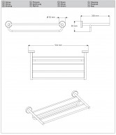 SLZD 36 Nerūdijančio plieno rankšluosčių kabykla su pakaba, poliruota apdaila  02
