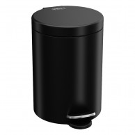 SLZN 10V Plieninė šiukšliadėžė su plastikiniu įdėklu, tūris 3 l, juoda matinė