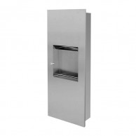 SLZN 21Z Nerūdijančio plieno įleidžiama tiekimo dėžė popieriniams rankšluosčiams su šiukšlių dėže, šlifuota, 7,5 L