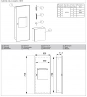 SLZN 21Z Nerūdijančio plieno įleidžiama tiekimo dėžė popieriniams rankšluosčiams su šiukšlių dėže, šlifuota, 7,5 L  02