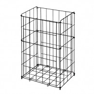 SLZN 42V Grindinė atliekų dėžė iš plieninės vielos, juoda, 44,5L