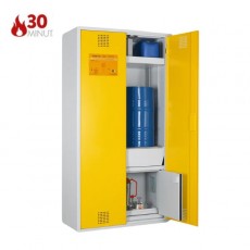 COMBI-30 XL kombinuota saugi spinta 124-831-102 statinaitėms ir konteineriams, durys pilkos-geltonos spalvos