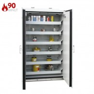 90 min. ugniai atspari spinta COMFORT PRIME, 124-842-501, 6 lentynos, durys geltonos