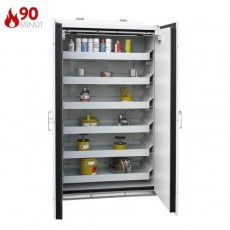 90 min ugniai atspari spinta COMFORT PRIME, 124-842-700, 4 ištraukiamos lentynos, durys šviesiai pilkos