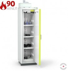 Akumuliatorių įkrovimo spinta BATT-90 162-460-401, 1 durys, 4 saugojimo lygiai, 3 lentynos, 16 įkrovimo rozečių