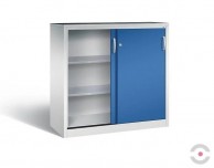 Dirbtuvių-spinta-2-sustiprintos-lentynos-2-slankiojančios-durys-be-stiklo-plotis-1200-mm-gylis-500-mm-pilka-mėlyna-spalva