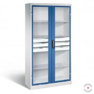 Spinta-akrilo-stiklo-durimis-plotis-1200-mm-gylis-600-mm-3-lentynos-3-stalčiai-b