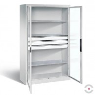 Spinta-akrilo-stiklo-durimis-plotis-1200-mm-gylis-500-mm-3-lentynos-3-stalciai-pilka