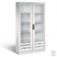 Spinta-akrilo-stiklo-durimis-plotis-1200-mm-gylis-500-mm-4-lentynos-3-stalciai-apacioje-pilka-B