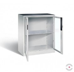 Darbastalio spintelė akrilo stiklo durimis, plotis 930 mm, aukštis 1000 mm, gylis 500 mm, 1 lentyna, pilka